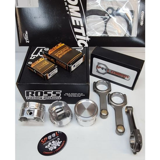 Toyota 3RZ-FE Rebuild Kit with Spool H Beam Conrods and Ross Forged Pistons